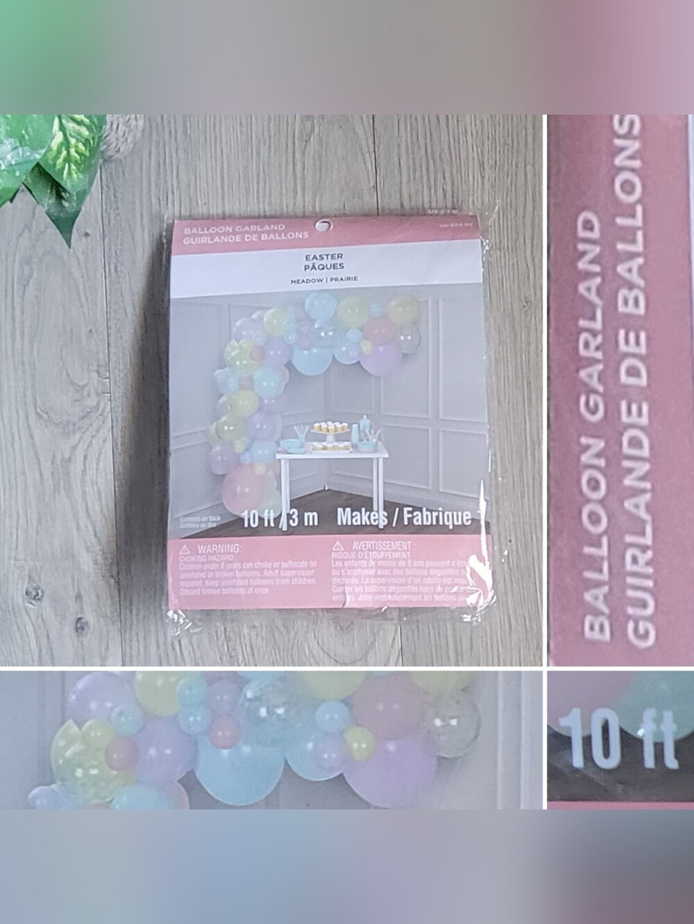 Easter Meadow Balloon Garland Pastel Pink, Yellow Arch Kit (10 Ft., 3 M), New